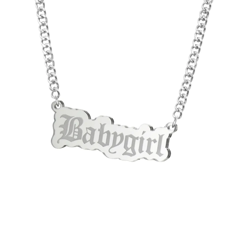 haus_of_dizzy_babygirl_pl_1.webp Necklaces^Haus Of Dizzy 'Babygirl' Plate Necklace