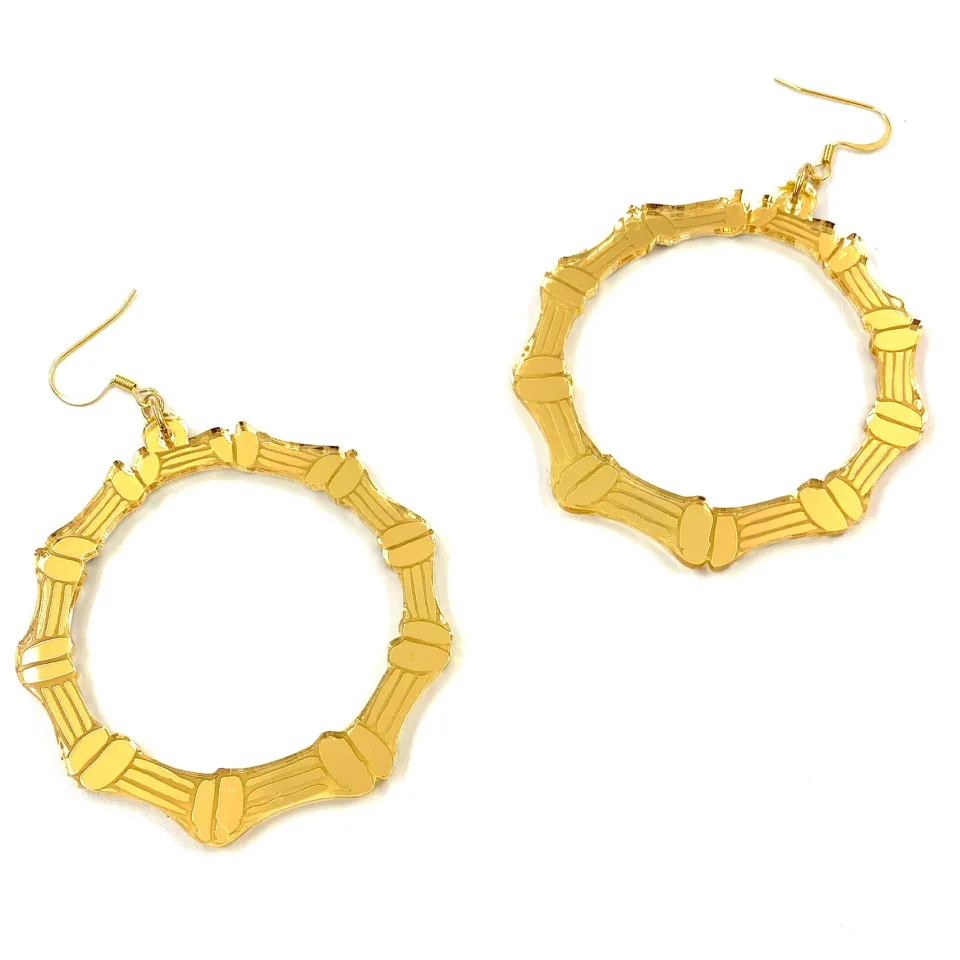 haus_of_dizzy_bamboo_hoop_1.webp Bamboo Hoops | Earrings^Haus Of Dizzy Bamboo Hoops