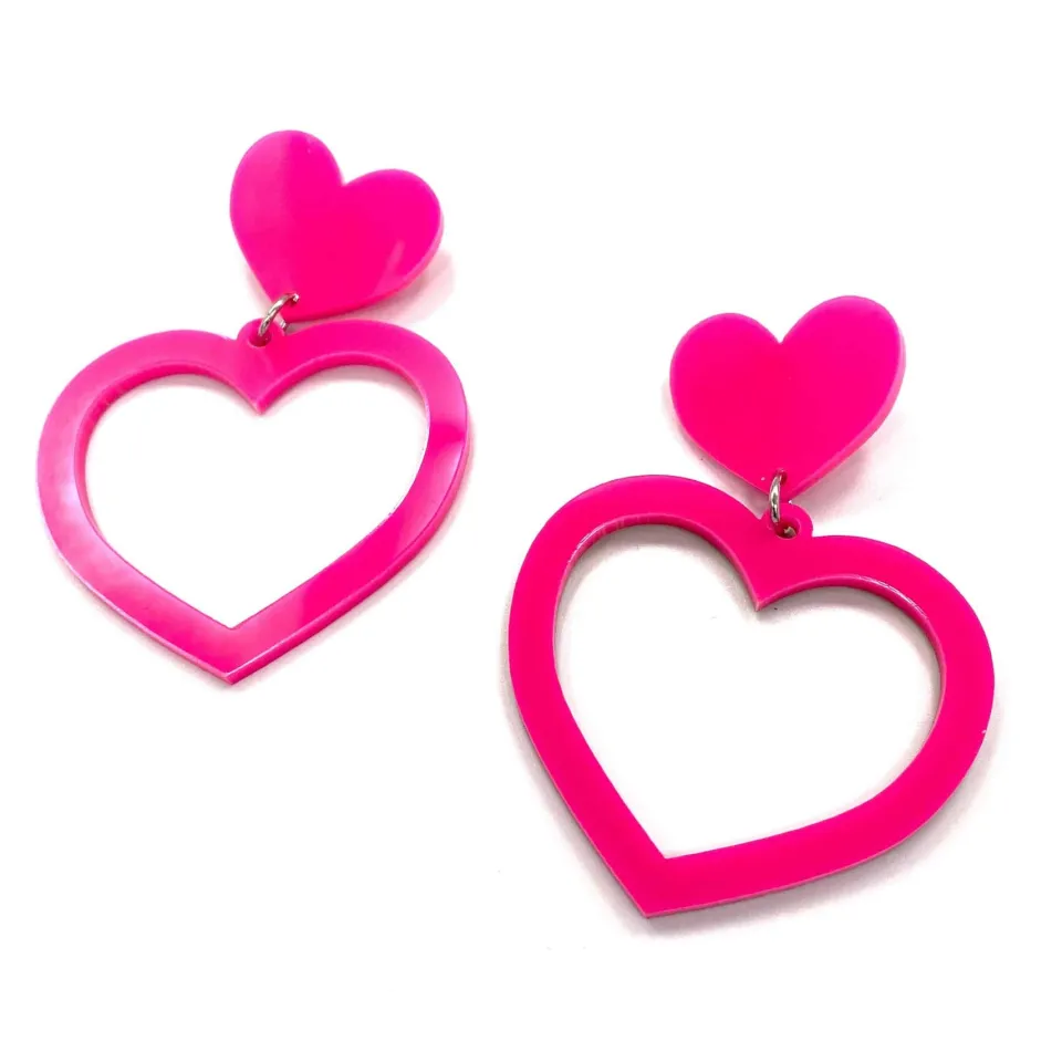 haus_of_dizzy_barbie_hear_1.webp Earrings | Barbie Hearts^Haus Of Dizzy Barbie Heart Earrings