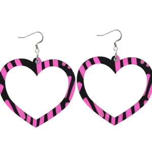 Earrings^Haus Of Dizzy Blak Collection – 'Markings' Heart Hoop Earrings