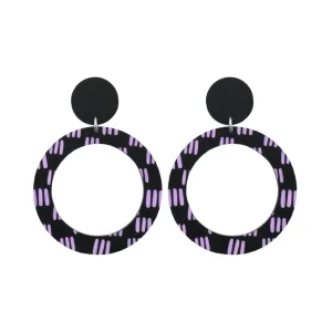 Earrings^Haus Of Dizzy Blak Collection – 'Markings' Hoop Earrings