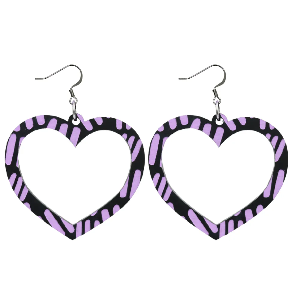 haus_of_dizzy_blak_collec_2-4.webp Earrings^Haus Of Dizzy Blak Collection – 'Markings' Heart Hoop Earrings
