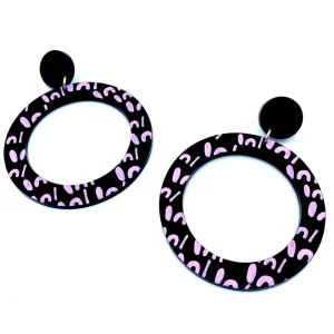 Earrings^Haus Of Dizzy Blak Collection - 'Woman' Hoop Earrings