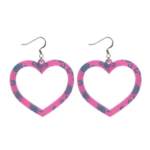 Earrings^Haus Of Dizzy Blak Collection - Sea Glass 'Meeting Place' Heart Hoop Earrings