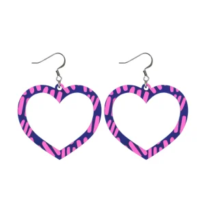 Earrings^Haus Of Dizzy Blak Collection - Sea Glass 'Meeting Place' Heart Hoop Earrings