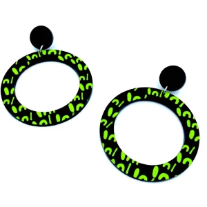 Earrings^Haus Of Dizzy Blak Collection - 'Woman' Hoop Earrings