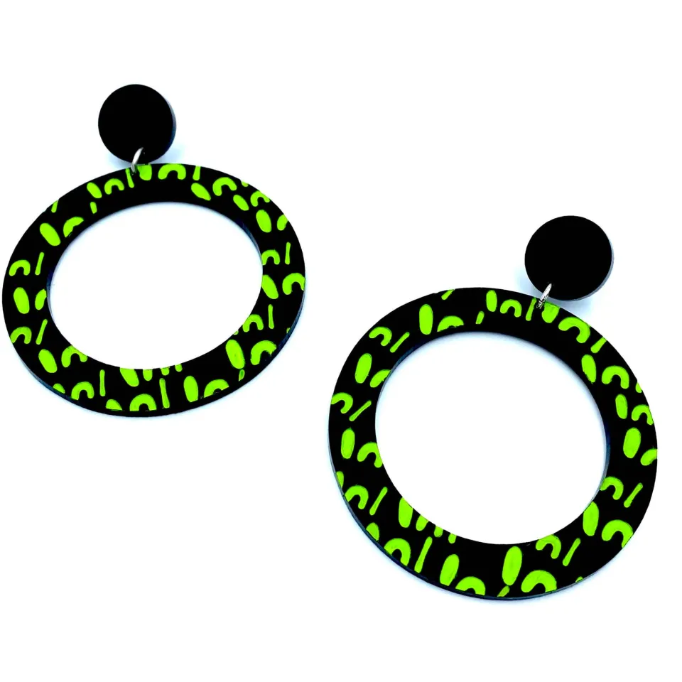 haus_of_dizzy_blak_collec_4-5.webp Earrings^Haus Of Dizzy Blak Collection - 'Woman' Hoop Earrings