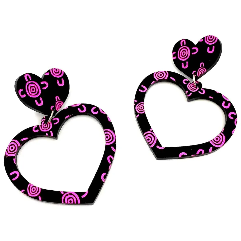 haus_of_dizzy_blak_collec_5-1.webp Earrings^Haus Of Dizzy Blak Collection - 'Meeting Place' Heart Hoop Earrings