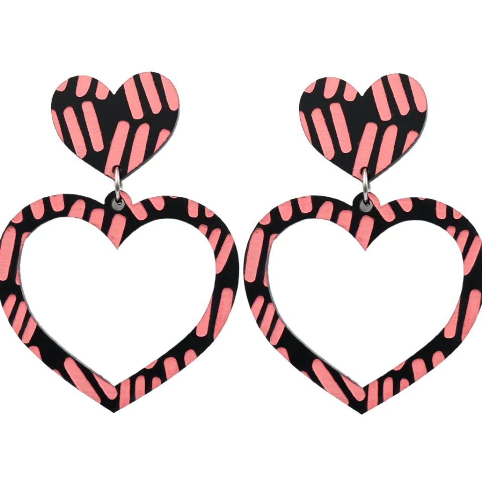 haus_of_dizzy_blak_collec_5-4.webp Earrings^Haus Of Dizzy Blak Collection – 'Markings' Heart Hoop Earrings