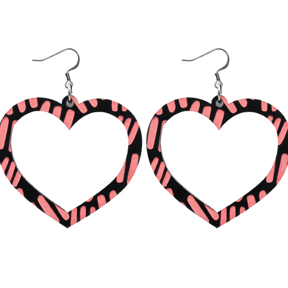 haus_of_dizzy_blak_collec_6-2.webp Earrings^Haus Of Dizzy Blak Collection – 'Markings' Heart Hoop Earrings