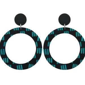 Earrings^Haus Of Dizzy Blak Collection – 'Markings' Hoop Earrings