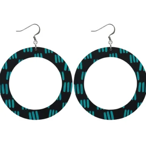 Earrings^Haus Of Dizzy Blak Collection – 'Markings' Hoop Earrings