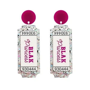 Earrings^Haus Of Dizzy 'Blak Princess' Ticket Earrings