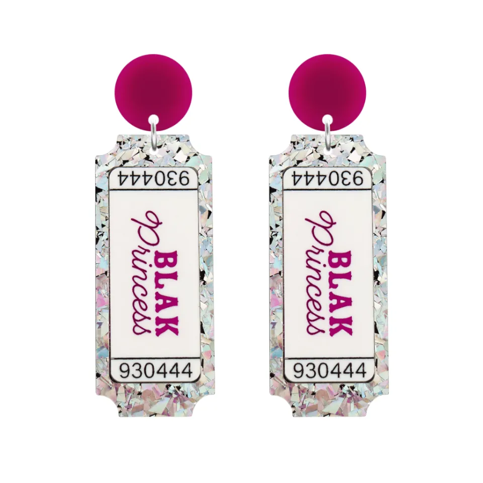haus_of_dizzy_blak_prince_0-1.webp Earrings^Haus Of Dizzy 'Blak Princess' Ticket Earrings