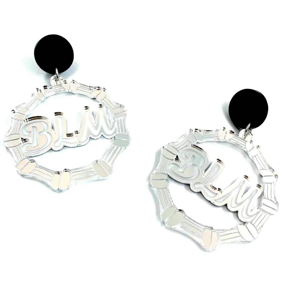 haus_of_dizzy_blm_bamboo__2.webp Earrings^Haus Of Dizzy 'BLM' Bamboo Hoops