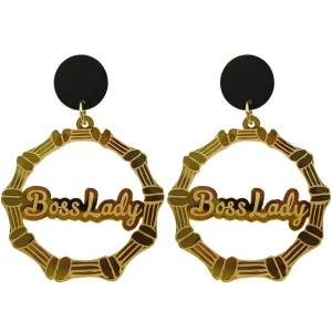 Bamboo Hoops | Earrings^Haus Of Dizzy 'Boss Lady' Bamboo Hoops