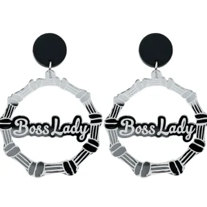 Bamboo Hoops | Earrings^Haus Of Dizzy 'Boss Lady' Bamboo Hoops