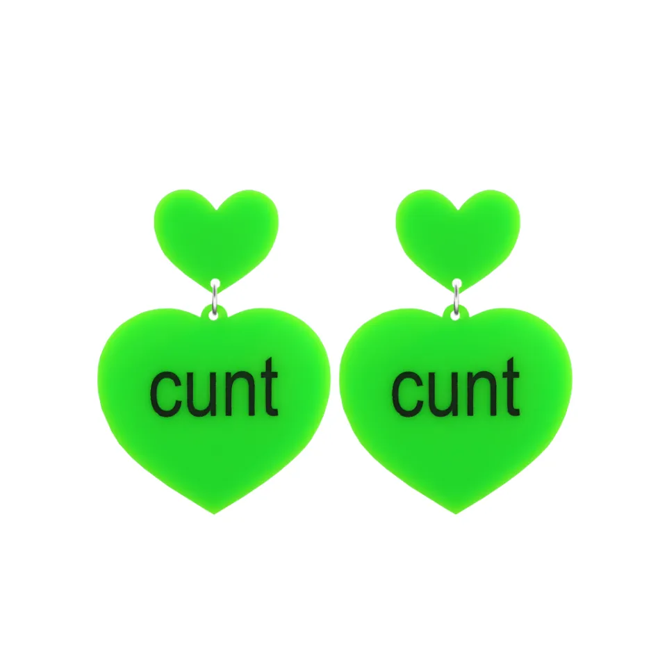 haus_of_dizzy_brat_summer_10.webp Earrings^Haus Of Dizzy 'brat summer' Heart Earrings