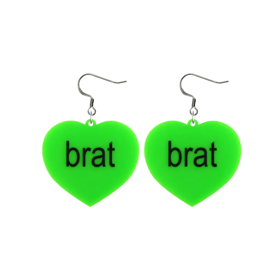 haus_of_dizzy_brat_summer_3-1.webp Earrings^Haus Of Dizzy 'brat summer' Heart Earrings