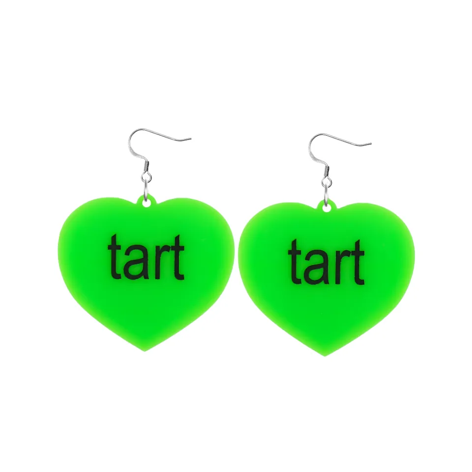 haus_of_dizzy_brat_summer_7.webp Earrings^Haus Of Dizzy 'brat summer' Heart Earrings