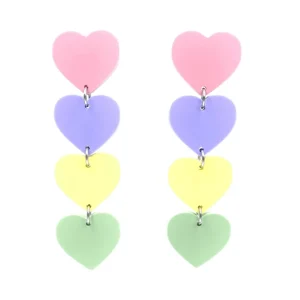 Hair Accessories | Earrings^Haus Of Dizzy 'Chain of Hearts' Pastel Earrings