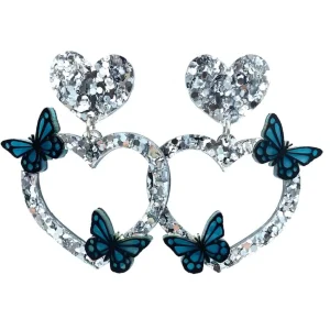Earrings^Haus Of Dizzy Chunky Silver Butterfly Earrings ?