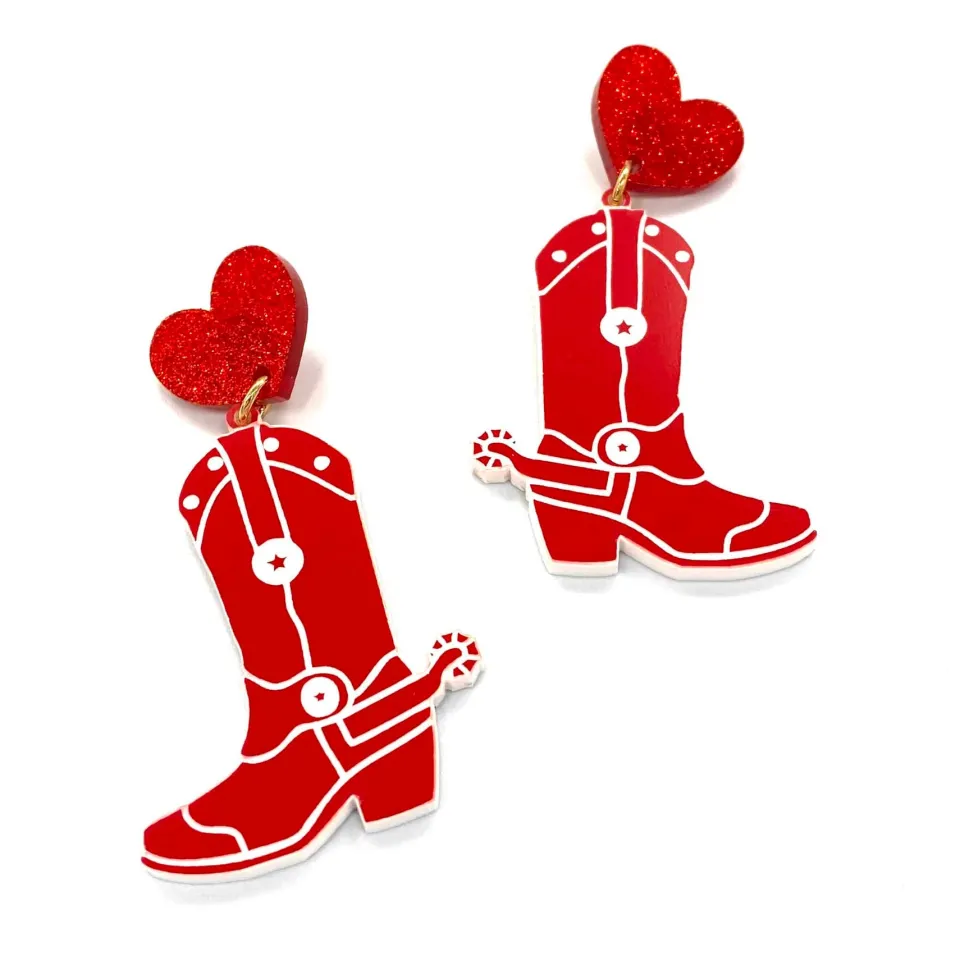 haus_of_dizzy_cowboy_boot_1.webp Earrings^Haus Of Dizzy 'Cowboy Boot' Earrings