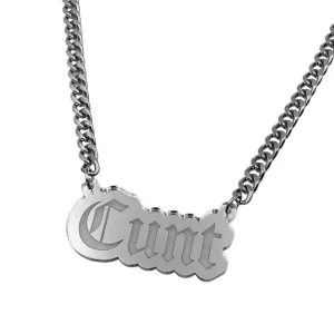 Necklaces^Haus Of Dizzy 'Cunt' Plate necklace