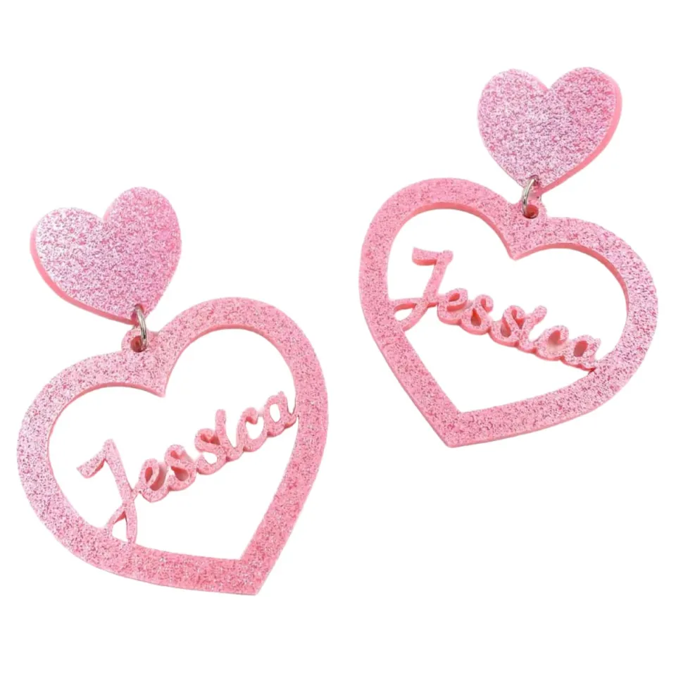 haus_of_dizzy_custom_name_0.webp Personalised Jewels | Earrings^Haus Of Dizzy Custom Name Heart Earrings