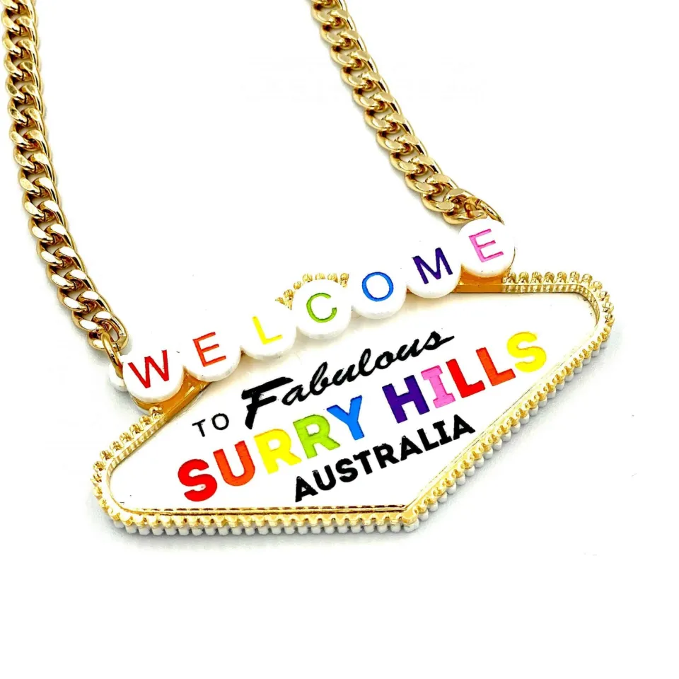 haus_of_dizzy_custom_welc_0.webp Personalised Jewels | Necklaces^Haus Of Dizzy Custom 'Welcome to the Fabulous Hood' Necklace