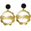 Earrings^Haus Of Dizzy 'Deadly' Bamboo Hoops