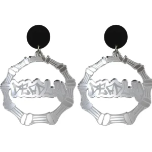 Earrings^Haus Of Dizzy 'Deadly' Bamboo Hoops