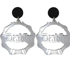 Earrings^Haus Of Dizzy 'Deadly' Bamboo Hoops