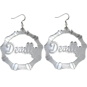 Earrings^Haus Of Dizzy 'Deadly' Bamboo Hoops