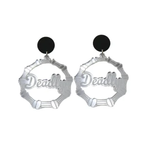 Earrings^Haus Of Dizzy 'Deadly' Bamboo Hoops