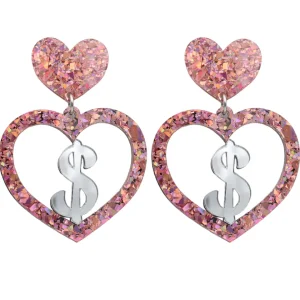 Earrings^Haus Of Dizzy 'DOLLARZ' CRINKLE GLITTER EARRINGS