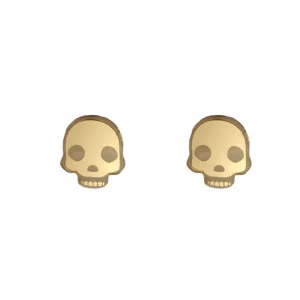 Earrings^Haus Of Dizzy Emoji Skull Stud Earrings
