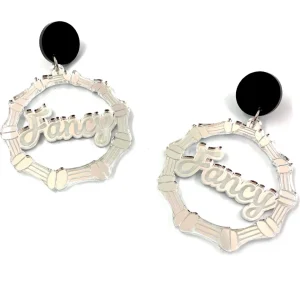 Earrings^Haus Of Dizzy 'Fancy' Bamboo Hoops
