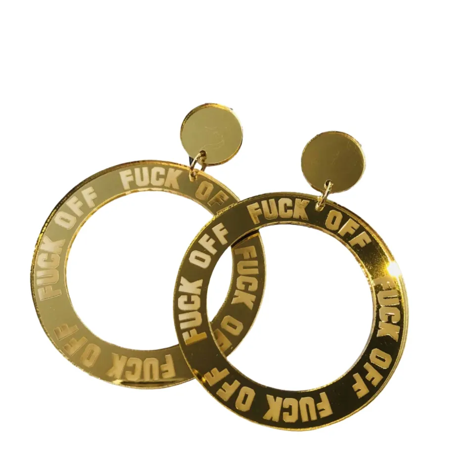 haus_of_dizzy_fck_off_hoo_0.webp Earrings^Haus Of Dizzy 'F*CK OFF' HOOPS