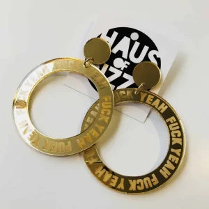 Earrings^Haus Of Dizzy 'F*CK YEAHHH' HOOPS