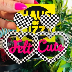 Earrings^Haus Of Dizzy 'Felt Cute' Heart Earrings