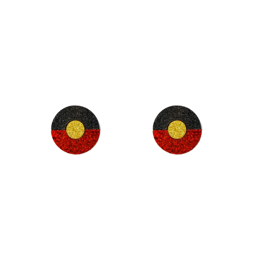 haus_of_dizzy_first_natio_0-3.webp Earrings^Haus Of Dizzy 'First Nations Pride' Circle Studs