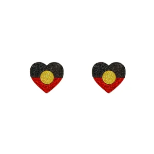 Earrings^Haus Of Dizzy 'First Nations Pride' Heart Studs