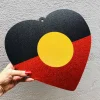 Wall Art^Haus Of Dizzy 'First Nations Pride' Glitter Heart Wall Art