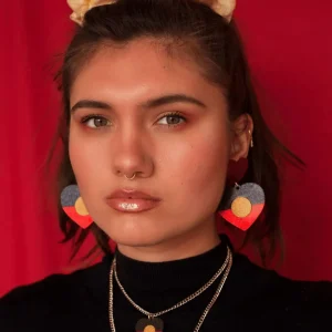 Necklaces^Haus Of Dizzy 'First Nations Pride' Glitter Heart Necklace