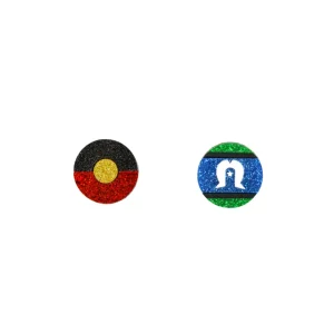 Earrings^Haus Of Dizzy 'First Nations Pride' Circle Studs