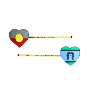 Hair Accessories^Haus Of Dizzy 'First Nations Pride' Mirror Flag Hair Pins ✊?✊?✊?✊?✊?