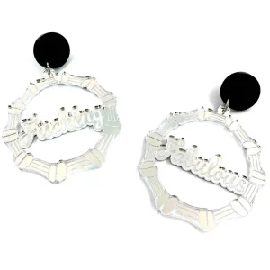 Bamboo Hoops | Earrings^Haus Of Dizzy 'Fucking Fabulous' Bamboo Hoops