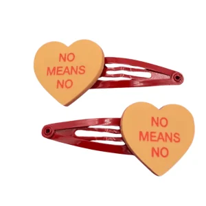 Hair Accessories^Haus Of Dizzy 'Gentle Reminder' Candy Heart Hair Clips
