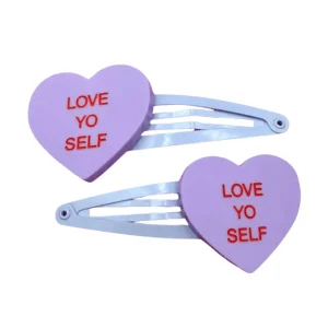 Hair Accessories^Haus Of Dizzy 'Gentle Reminder' Candy Heart Hair Clips